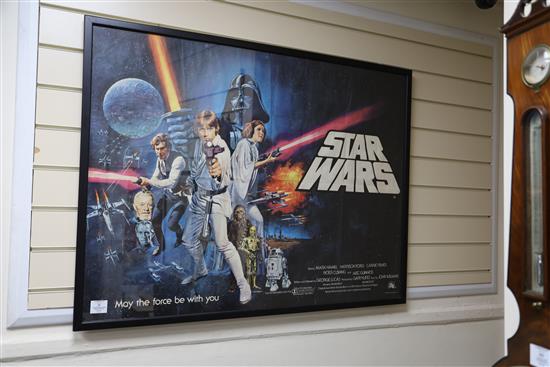Star Wars (1977) British Quad film poster, Pre Academy Awards, Style C, 30 x 40 inches,